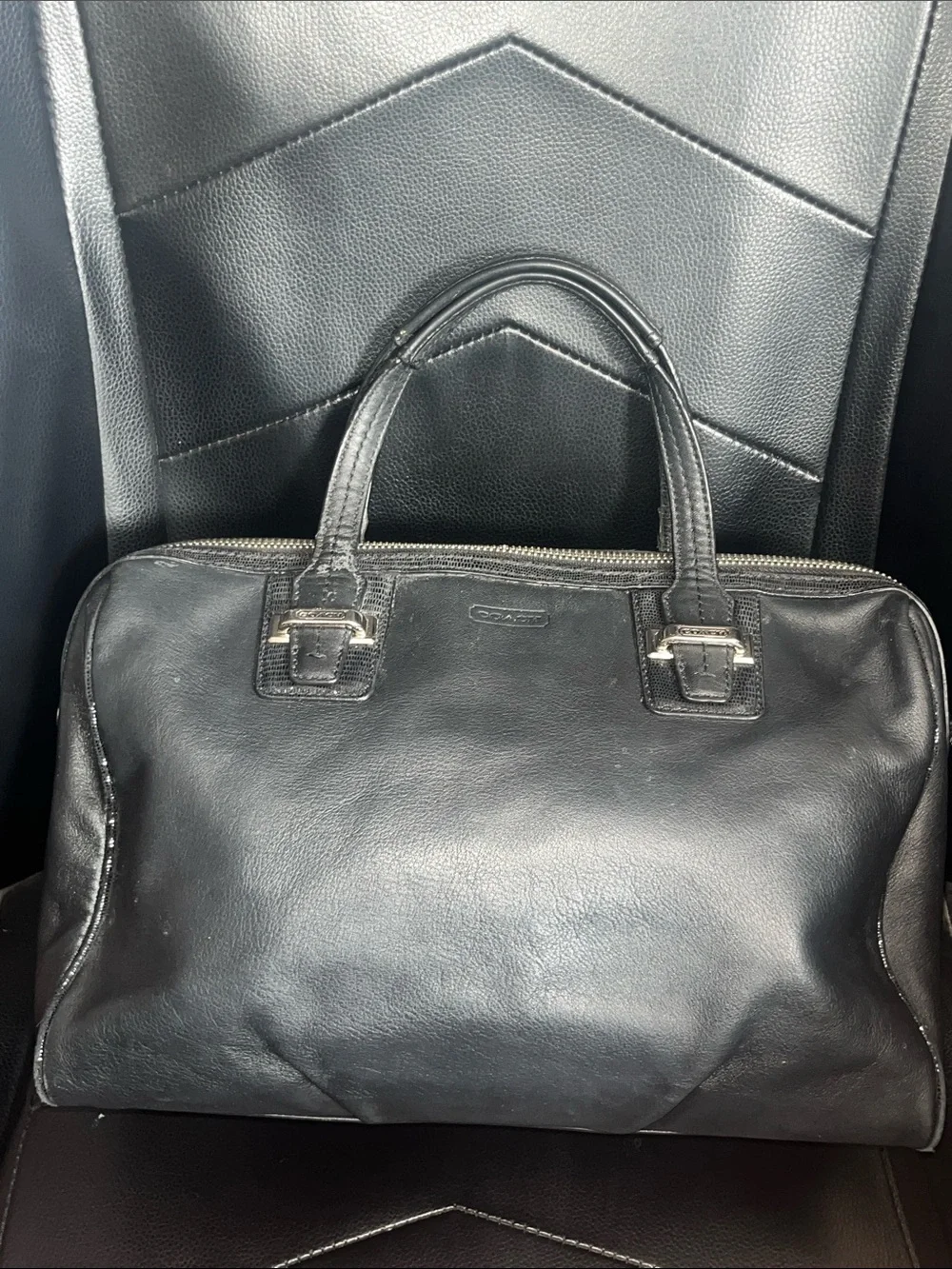 Coach leather inside